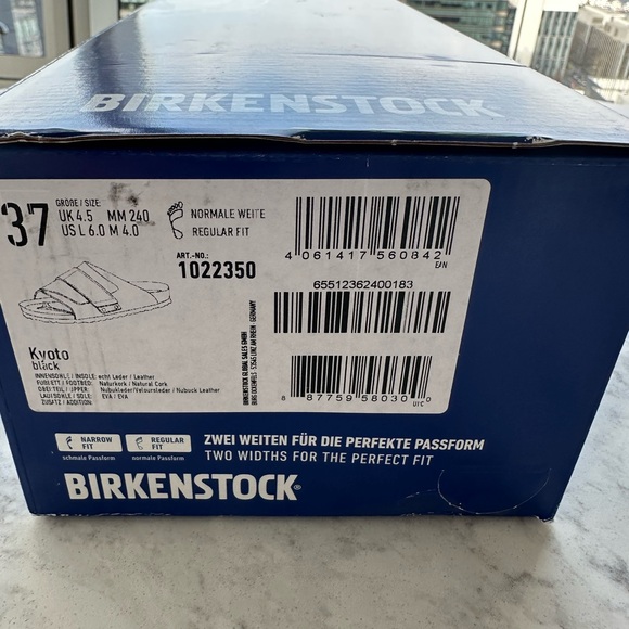 Birkenstock Kyoto Black Suede Sandals - Picture 3 of 6